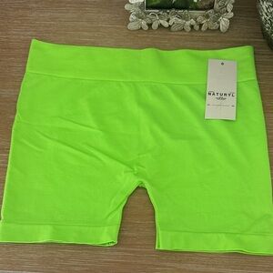 Neon Green Bike Shorts for Women